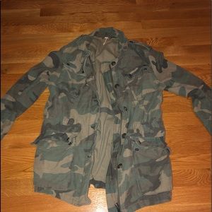 Free People “Not your Brother” camo jacket
